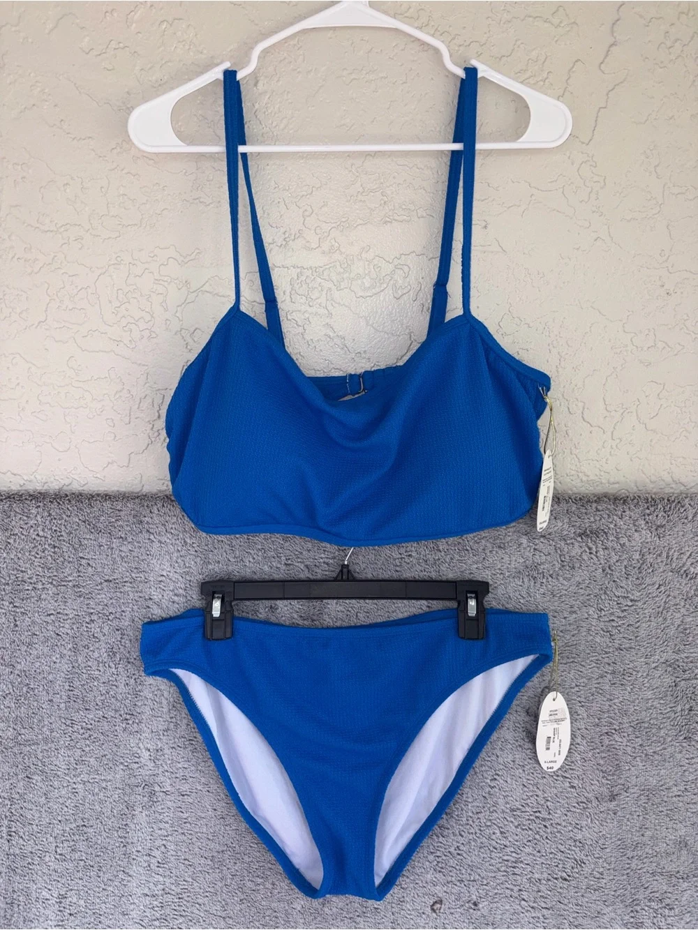 NWT mynah Women’s Royal Blue Two-Piece Swim Set - Classic Bikini size XXL and XL